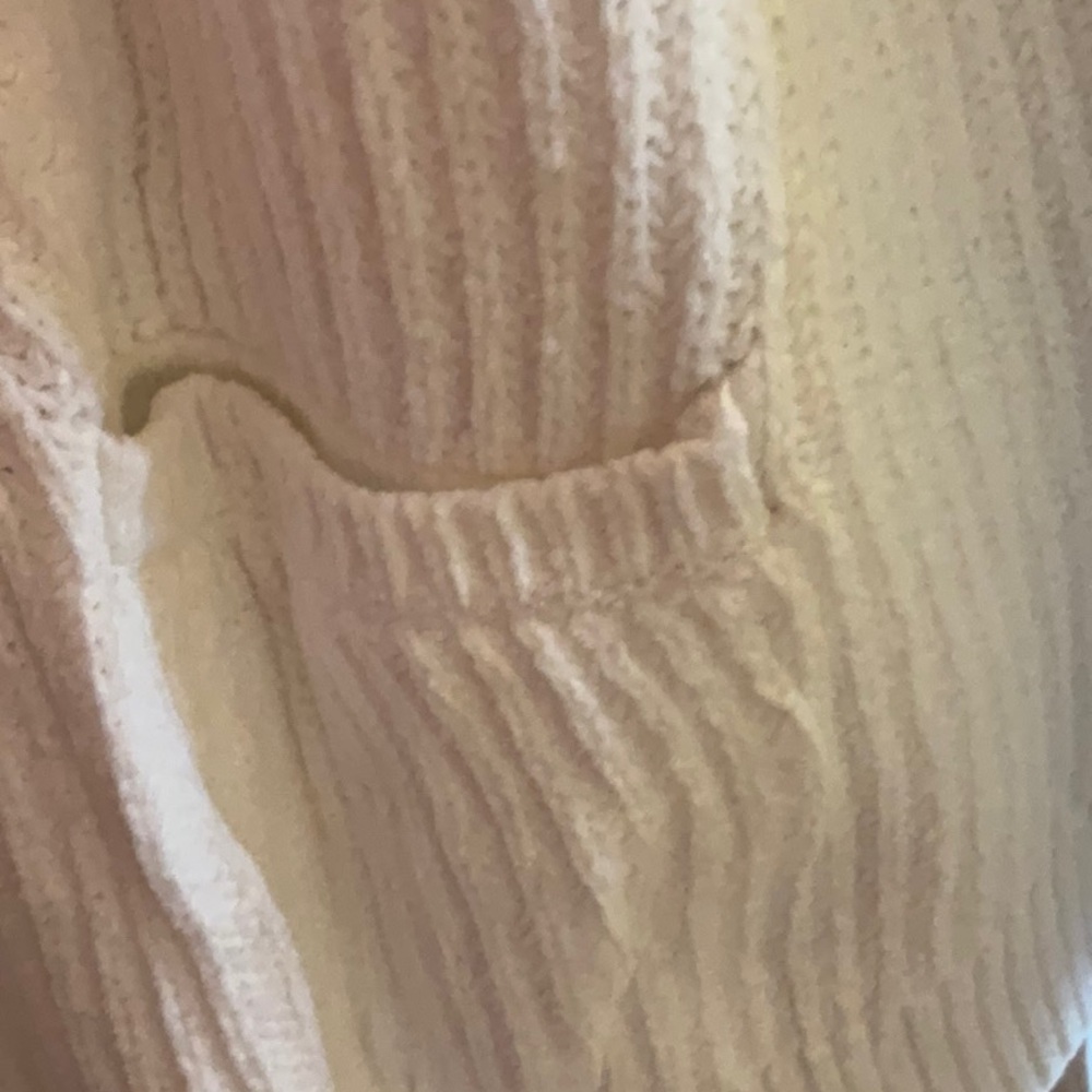 Eileen Fisher Cream Ribbed Cardigan - Picture 3 of 10